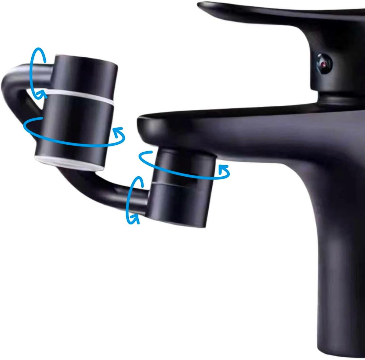 Faucet Extender for Toddlers,1080° Swivel 2-Spray Sink Aerator (Black)